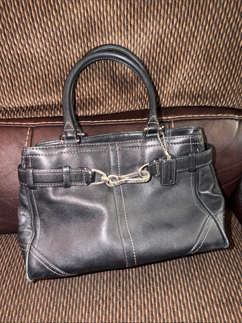 Coach Black Leather Y2K shoulder bag - Picture 1 of 6